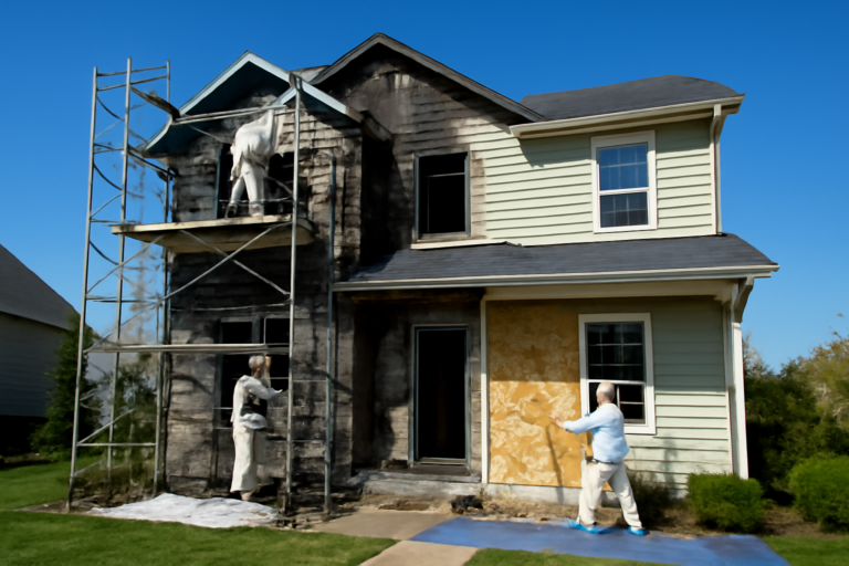 Fire damage restoration service